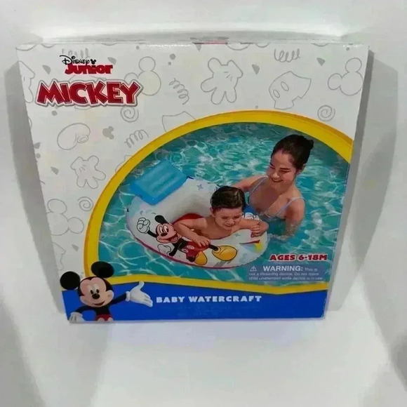 DISNEY MICKEY Unisex Bestway Baby Watercraft Float 6-18 Months White Red - Picture 6 of 8